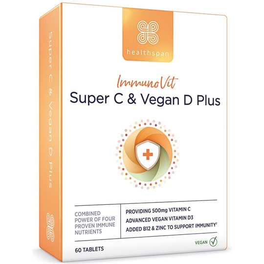 Healthspan ImmunoVit® Super C & Vegan D Plus 120 Tablets