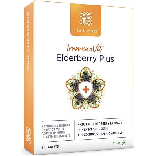 Healthspan ImmunoVit® Elderberry Plus 60 Tablets