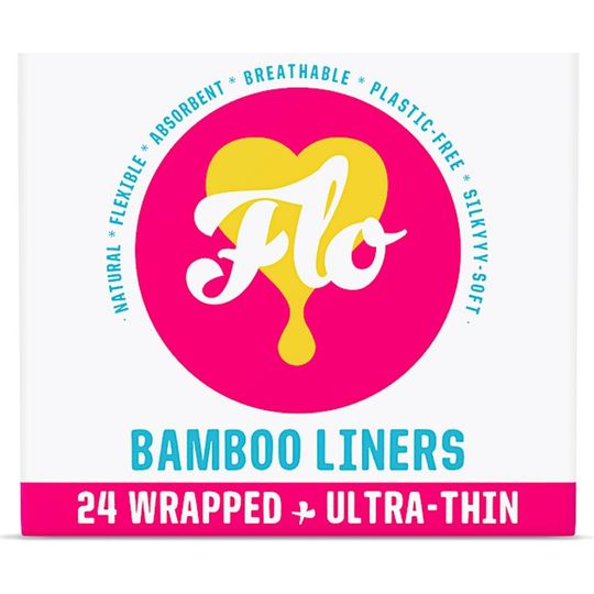 FLO Bamboo Daily Liners, Wrapped & Ultra Thin 24 per pack