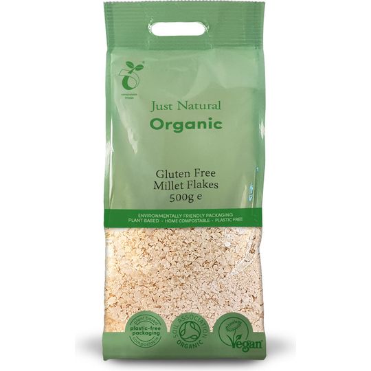 Just Natural Organic Gluten Free Millet Flakes 500g