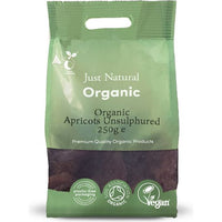Just Natural Organic Unsulphured Apricots 250g