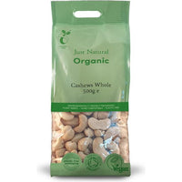 Just Natural Organic Cashews Whole 500g