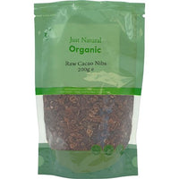 Just Natural Organic Raw Cacao Nibs 200g