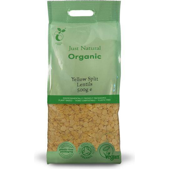 Just Natural Organic Yellow Split Lentils 500g