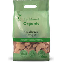 Just Natural Organic Cashews Pieces 125g