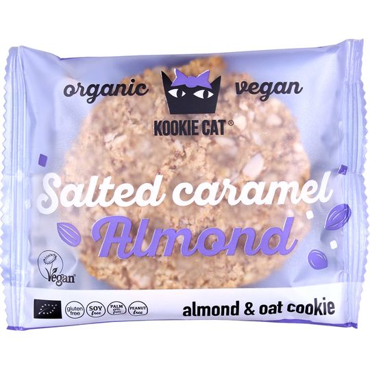 Kookie Cat Salted Caramel Almond Vegan Cookies Almond & Oat 50g