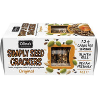OLINA'S BAKEHOUSE SIMPLY SEED CRACKERS - ORIGINAL 3 PACKS OF 80G