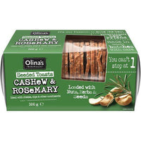 OLINA'S BAKEHOUSE Seeded Toasts - Cashew & Rosemary 3 packs of 100g