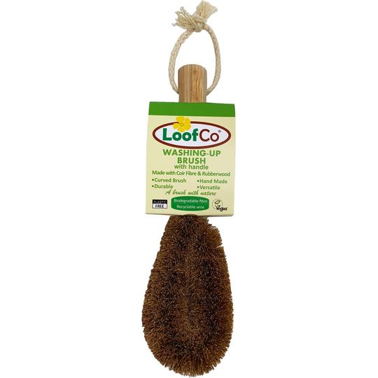 LoofCo Coconut Dish Washing Brush With Wooden Handle