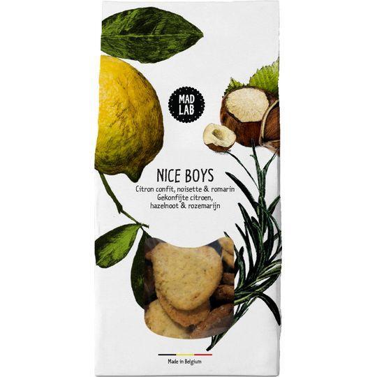 Mad Lab Lemon confit, hazelnut and rosemary flavoured biscuits 110g