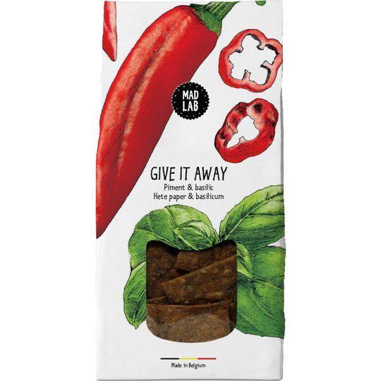 Mad Lab Pepper and basil flavoured crackers 110g