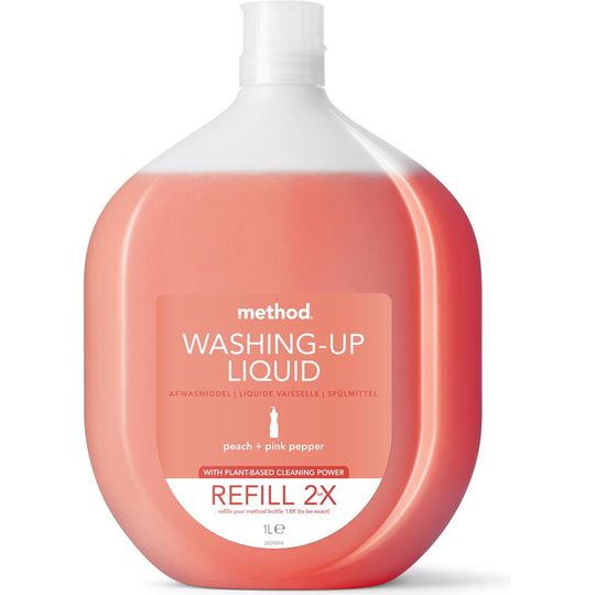 Method washing-up liquid refill - peach + pink pepper 1L