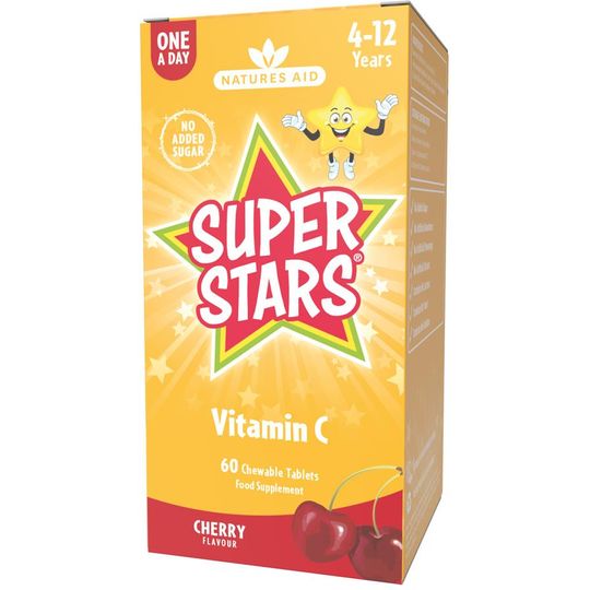 Natures Aid Super Stars Vitamin C 60 Chewable Tablets