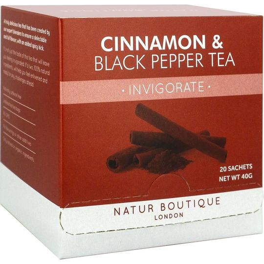 Natur Boutique Cinnamon and Black Pepper Tea 20 Sachets x 6