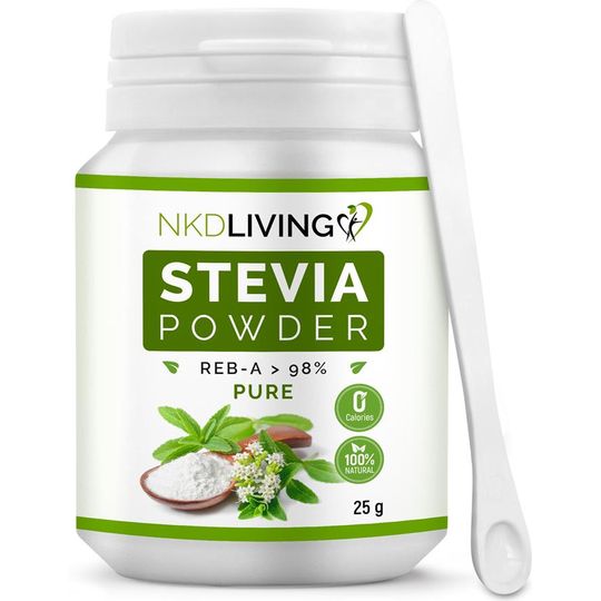 NKD LIVING 100% PURE STEVIA POWDER, REB-A 98% (25G)