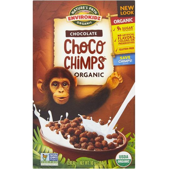 Nature's Path Envirokidz Organic Gluten Free Chocolate Choco Chimps Cereal 284g