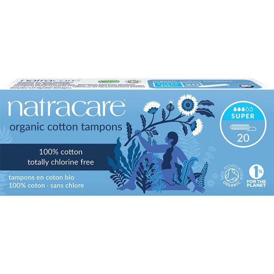 Natracare Super Non-Applicator Organic Cotton 20 Tampons