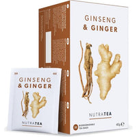 NUTRATEA GINSENG & GINGER 20 BIODEGRADABLE TEA BAGS