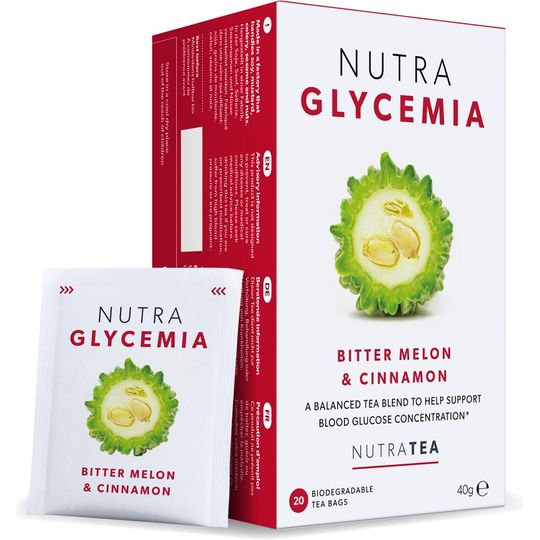 NUTRATEA NUTRA GLYCEMIA 20 BIODEGRADABLE TEA BAGS