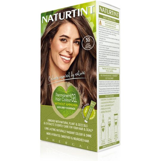 NATURTINT PERMANENT HAIR COLOUR GEL 5G LIGHT GOLDEN CHESTNUT – 170ML