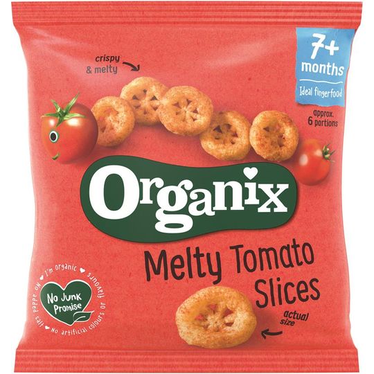 Organix Melty Tomato Slices Corn Puffs Singles
