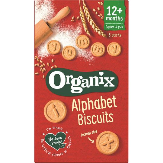 Organix Alphabet Biscuits 5 bags