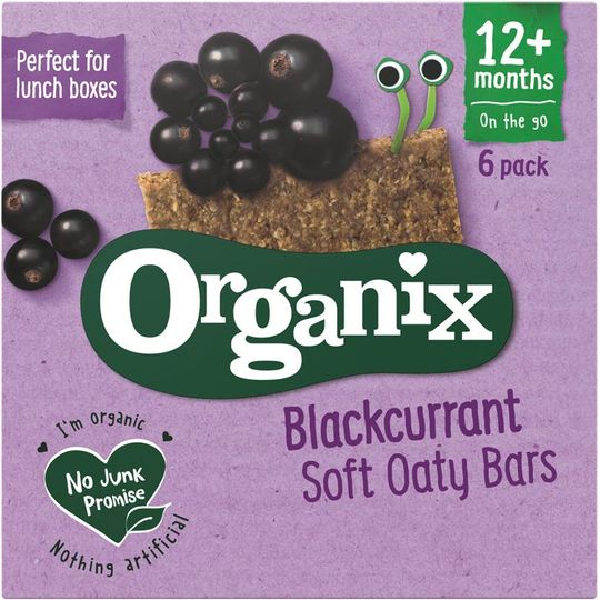 Organix Blackcurrant Soft Oaty Bars - 6 Bars