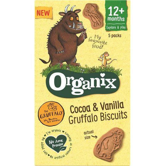 Organix Gruffalo Cocoa & Vanilla Biscuits 5 Bags