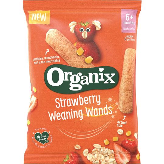 Organix Strawberry Weaning Wands 25g