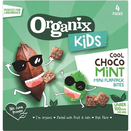 Organix KIDS Cool Choco Mint Mini Flapjack Bites (4x23g)