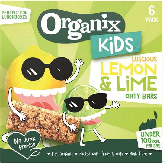 Organix KIDS Luscious Lemon & Lime Oaty Bars (6x23g)