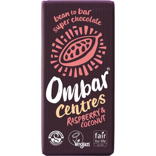 Ombar Centres Raspberry & Coconut (70g) Case of 10