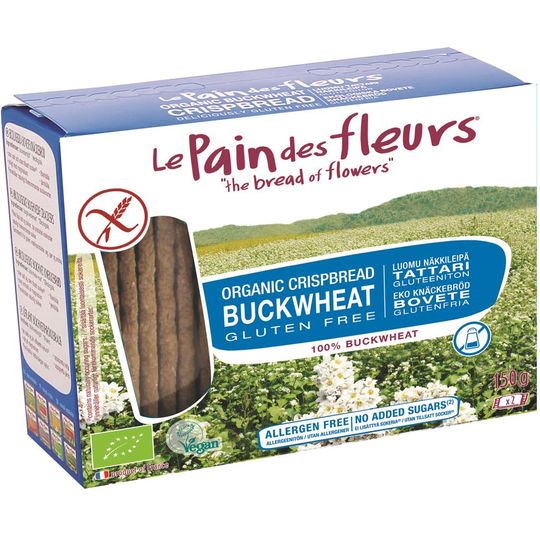 Le Pain Des Fleurs Organic Buckwheat Crispbread - No Added Salt Or Sugar 150g