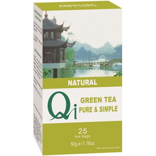 Qi Teas Green Tea Pure & Simple 25 Tea Bags