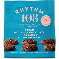 Rhythm 108 Swiss Vegan Double Chocolate Hazelnut Biscuit Share Bag 135g