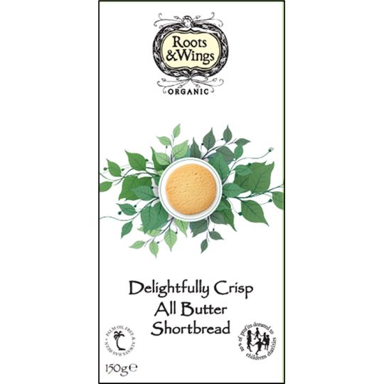 Roots and Wings Organic All Butter Shortbread Biscuits 150g
