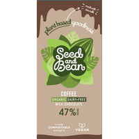 SEED AND BEAN DEEP AND ROASTED COFFEE "M*LK" CHOCOLATE - PLANT BASED 75G BAR (47% COCOA)
