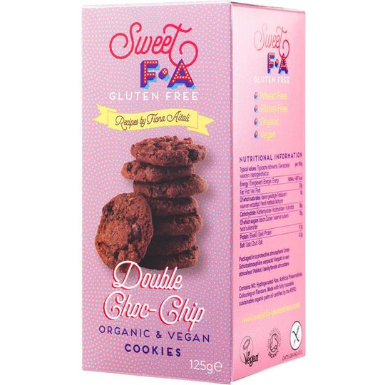 Sweet FA Gluten Free Double Chocolate Chip Cookies 125g