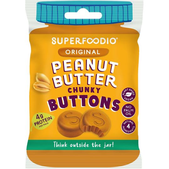 Superfoodio Peanut Butter Buttons – Original (20g x 15 packs)
