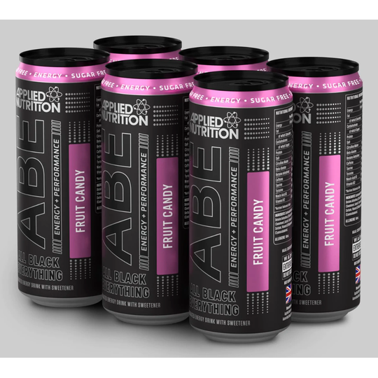 APPLIED NUTRITION ABE - ENERGY & PERFORMANCE PRE WORKOUT CANS FRUIT CANDY 6 x 330ml