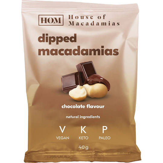 House of Macadamias Chocolate Dipped Macadamia Nuts 40g