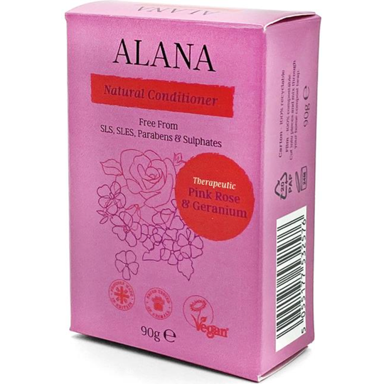 Alana Pink Rose & Geranium Natural Conditioner Bar 90g