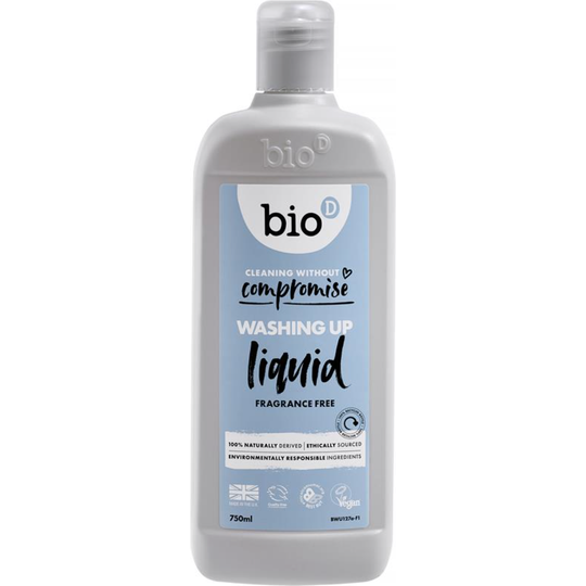 Bio-D FRAGRANCE FREE WASHING UP LIQUID 750ML