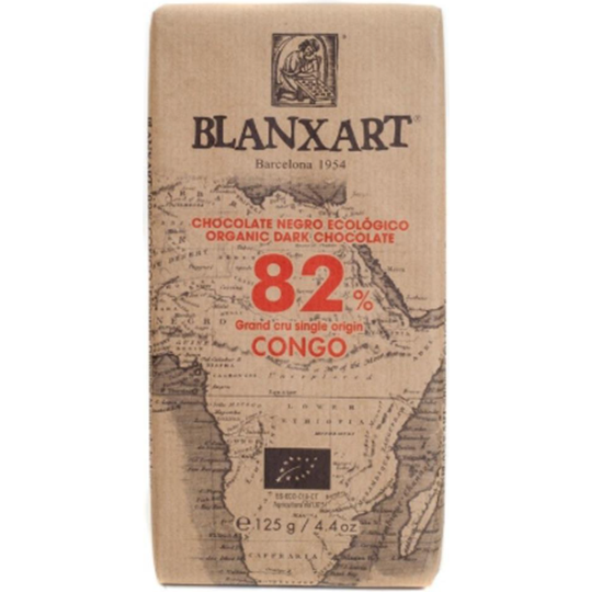 BLANXART Premium Organic & Vegan 82% CONGO Chocolate Bar 75g