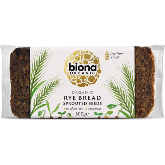 Biona Organic RYE BREAD - SPROUTED SEEDS 500g