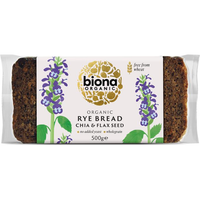 Biona Organic RYE BREAD - CHIA & FLAX 500g