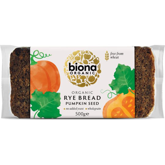Biona Organic RYE BREAD - PUMPKIN SEED 500g