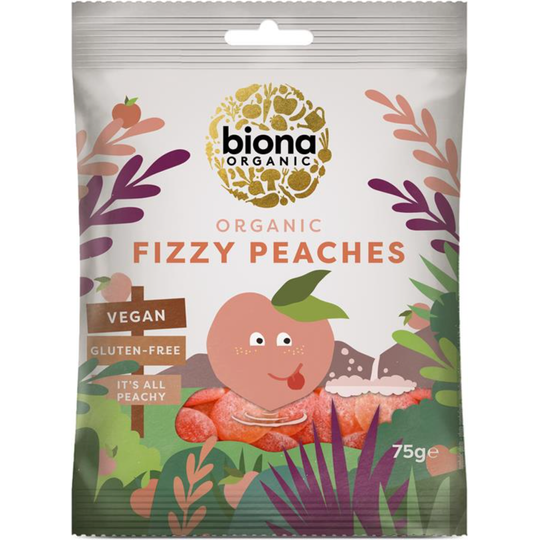 Biona Organic FIZZY PEACHES 75g