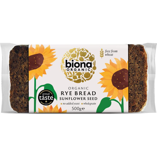 Biona Organic RYE BREAD - SUNFLOWER SEED 500g