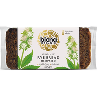 Biona Organic RYE BREAD - HEMP SEED 500g